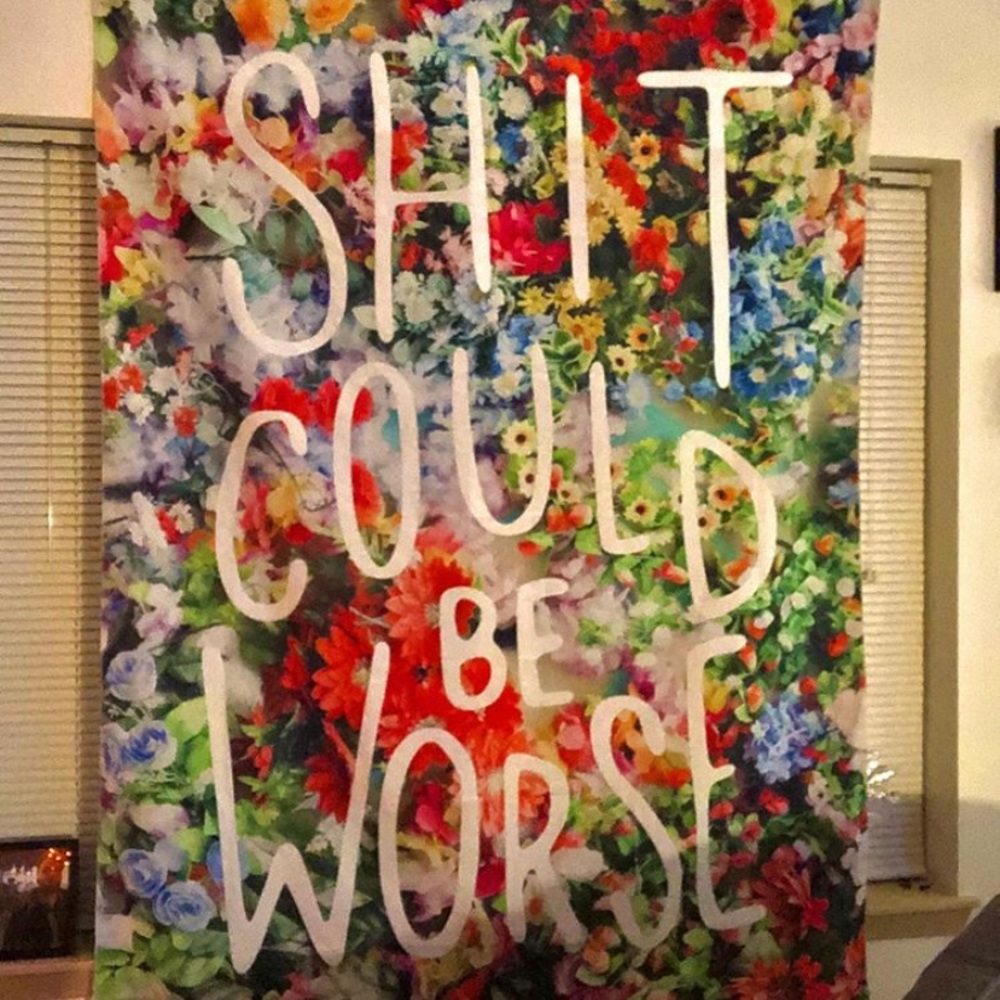 SHIT COULD BE WORSE tapestry 🌹🌷🌺🌸🌼